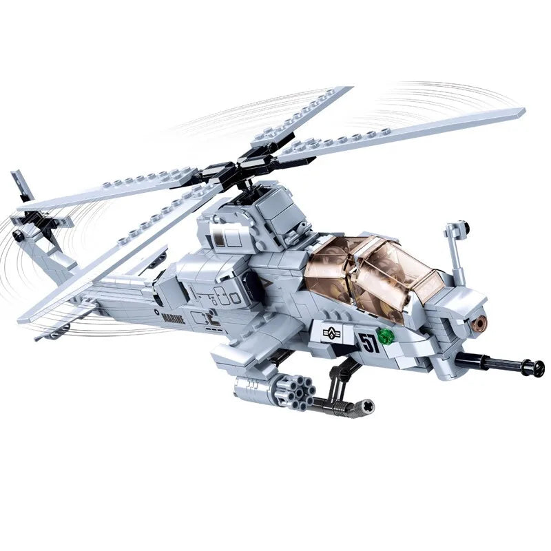 Aviation Military Building Blocks Air Force F/A-18E Super Hornet Fighter Helicopter Aircraft Plane War Weapon Bricks Kids Toys