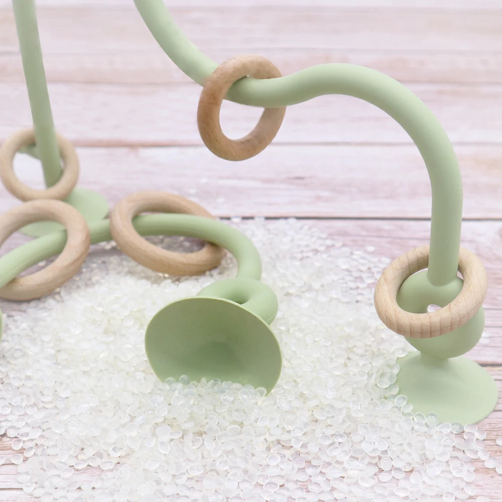 Newborn Wood & Silicone Teether Ring