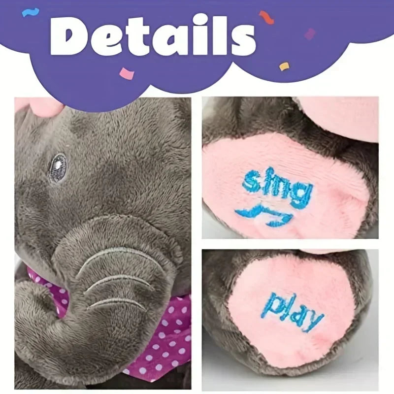 11.8" Interactive Plush Elephant Toy