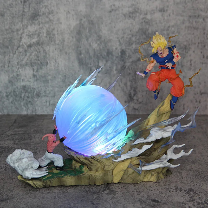 21cm Dragon Ball Z Buu vs Goku Super Saiyan Genki Bomb Action Figure PVC Model