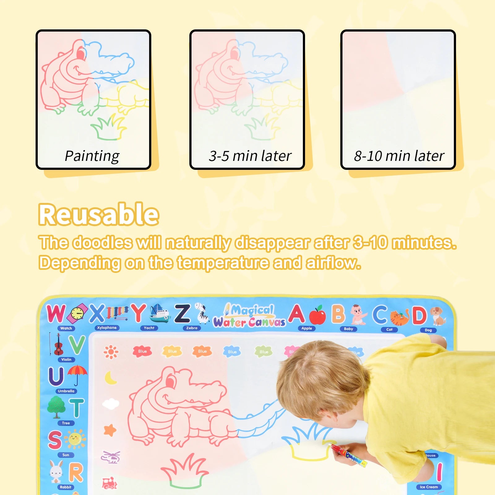 AccessOfJoy Magic Water Doodle Mat