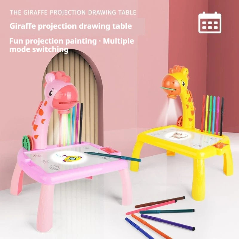 AccessOfJoy Kids' 3-in-1 LED Projector Drawing Table