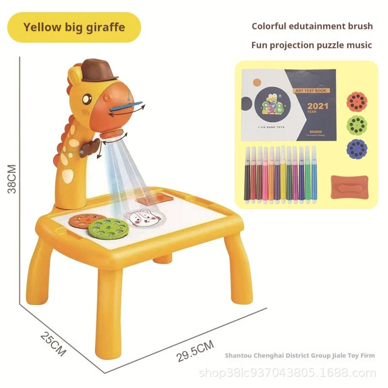AccessOfJoy Kids' 3-in-1 LED Projector Drawing Table