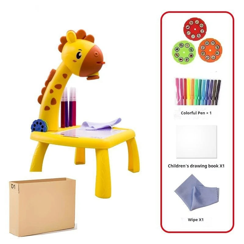 AccessOfJoy Kids' 3-in-1 LED Projector Drawing Table