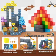 Magnetic Building Blocks Mine World Magnet Cube Set