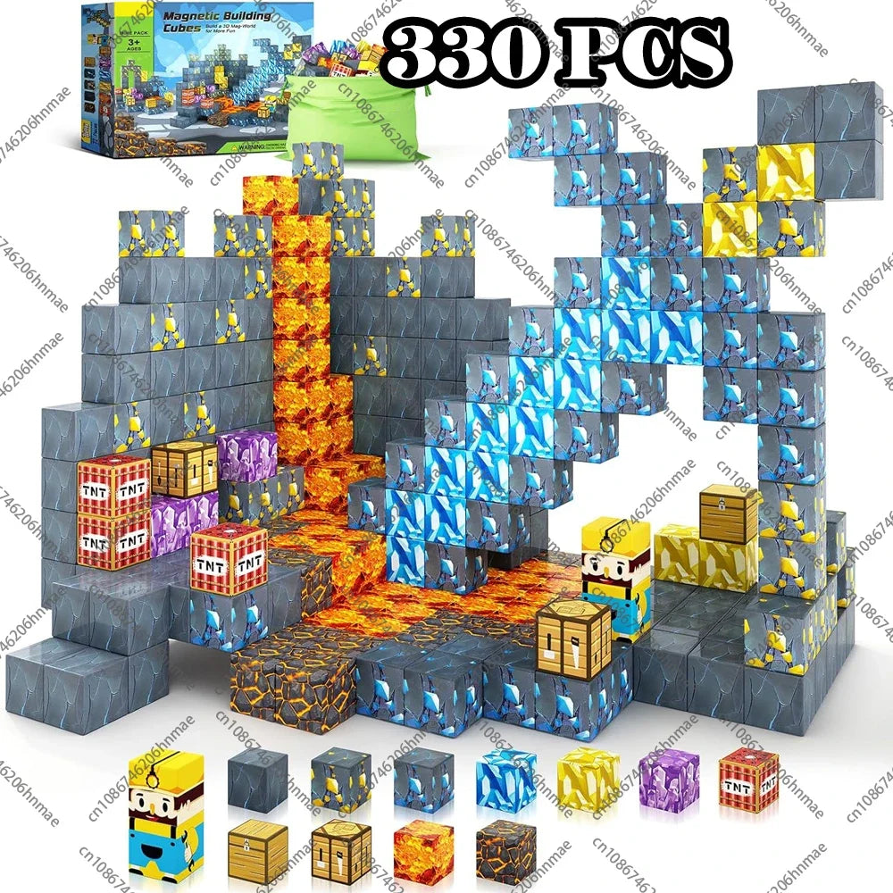 Magnetic Building Blocks Mine World Magnet Cube Set