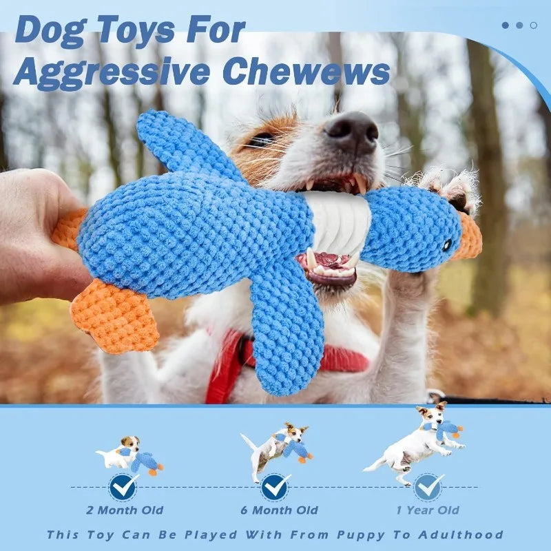 Indestructible Chew-Proof Squeaky Toy for Aggressive Cats & Dogs – Plush Pet Doll