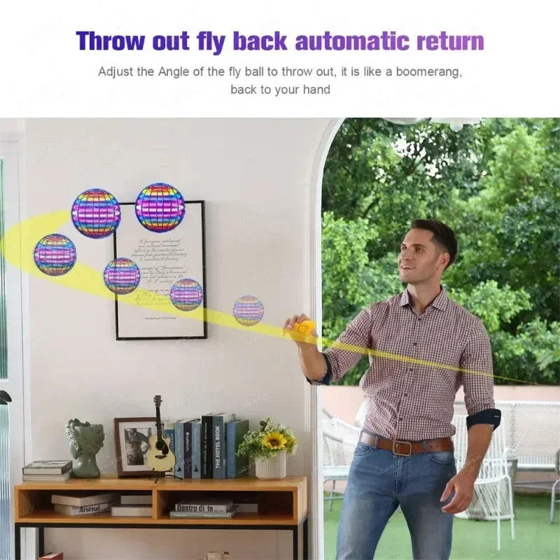 Flying Spinner Boomerang Ball with LED Lights