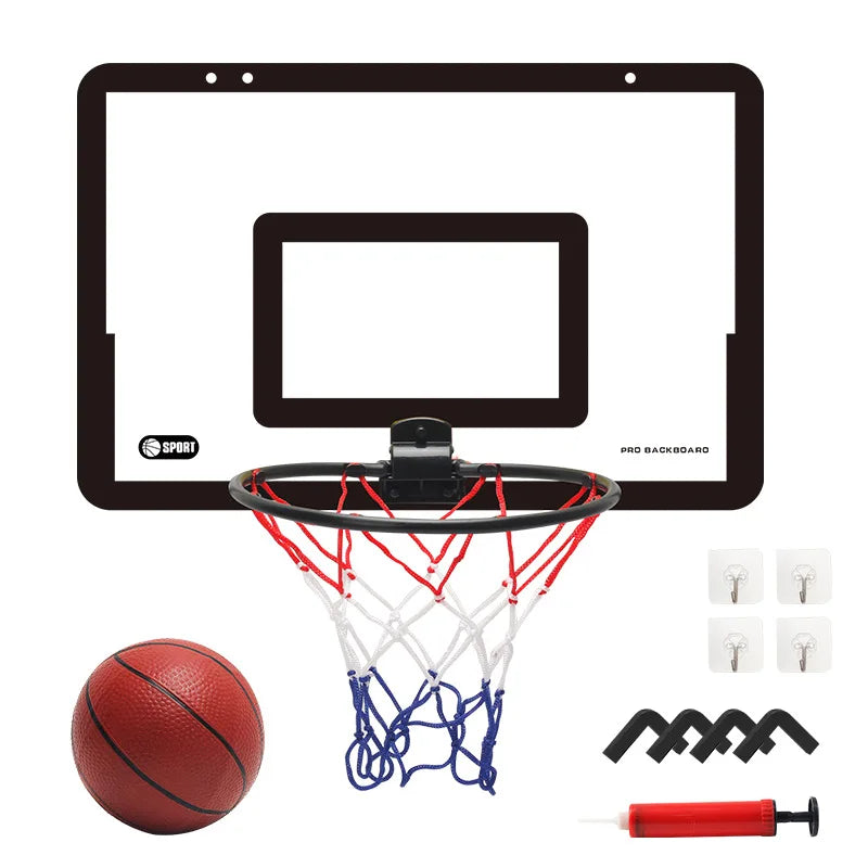Wall-Mounted Foldable Basketball Hoop for Kids