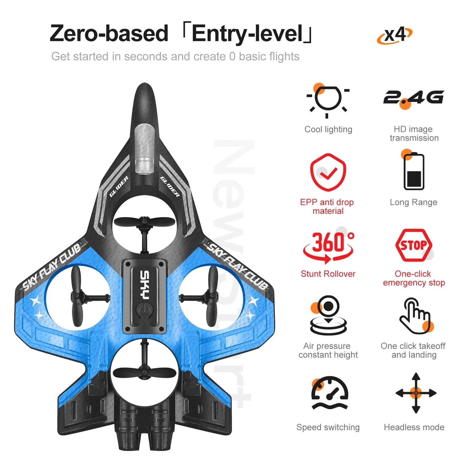 AccessOfJoy YP3 Stunt RC Glider