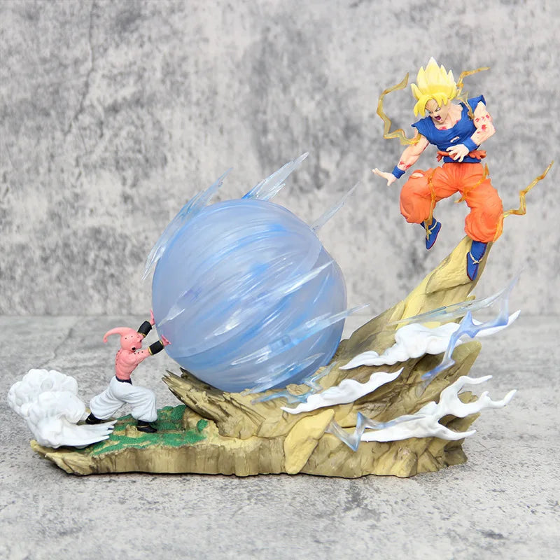 21cm Dragon Ball Z Buu vs Goku Super Saiyan Genki Bomb Action Figure PVC Model