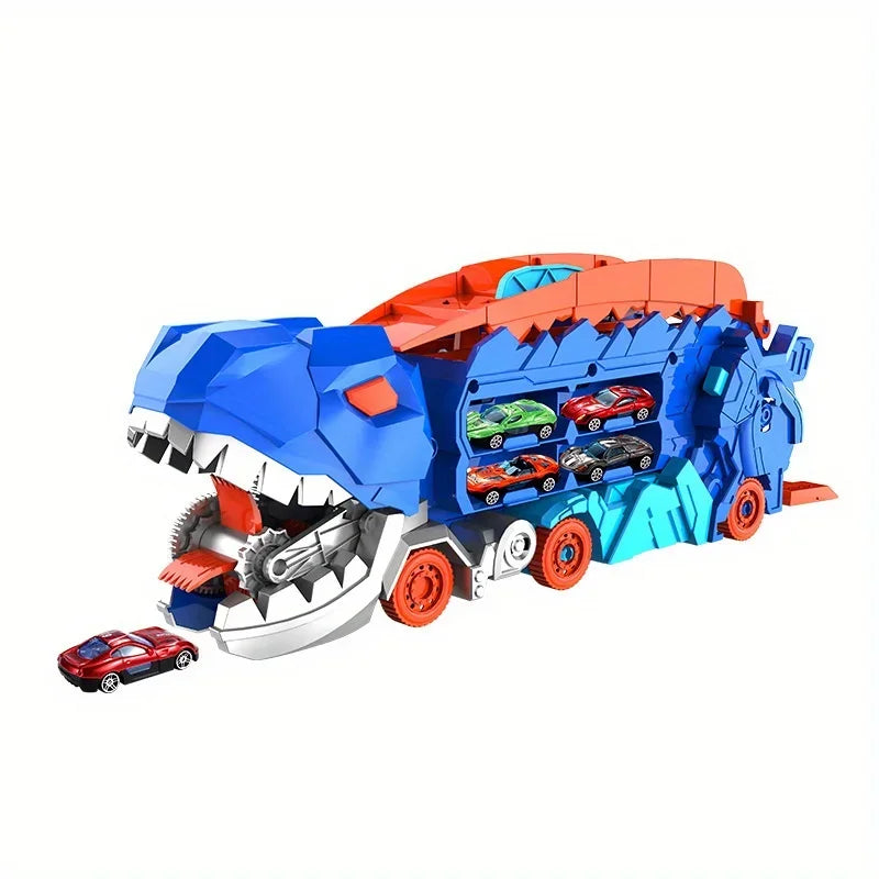 Transforming Dinosaur Truck with Race Track