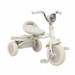 UBRAVOO Foldable Baby Tricycle with Pedals & Shock-Absorbing PU Wheels