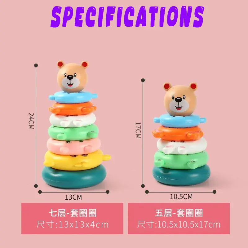 Colorful Ring Stacking Toy for Toddlers