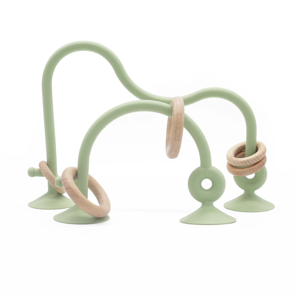 Newborn Wood & Silicone Teether Ring