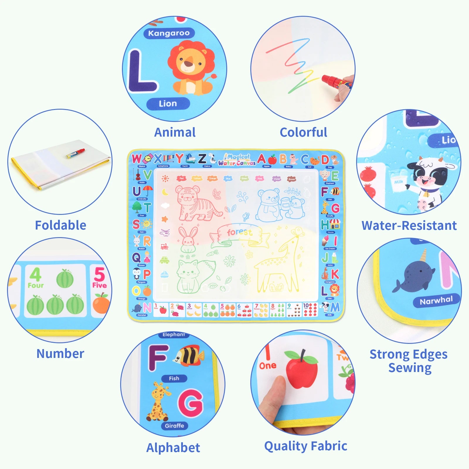 AccessOfJoy Magic Water Doodle Mat