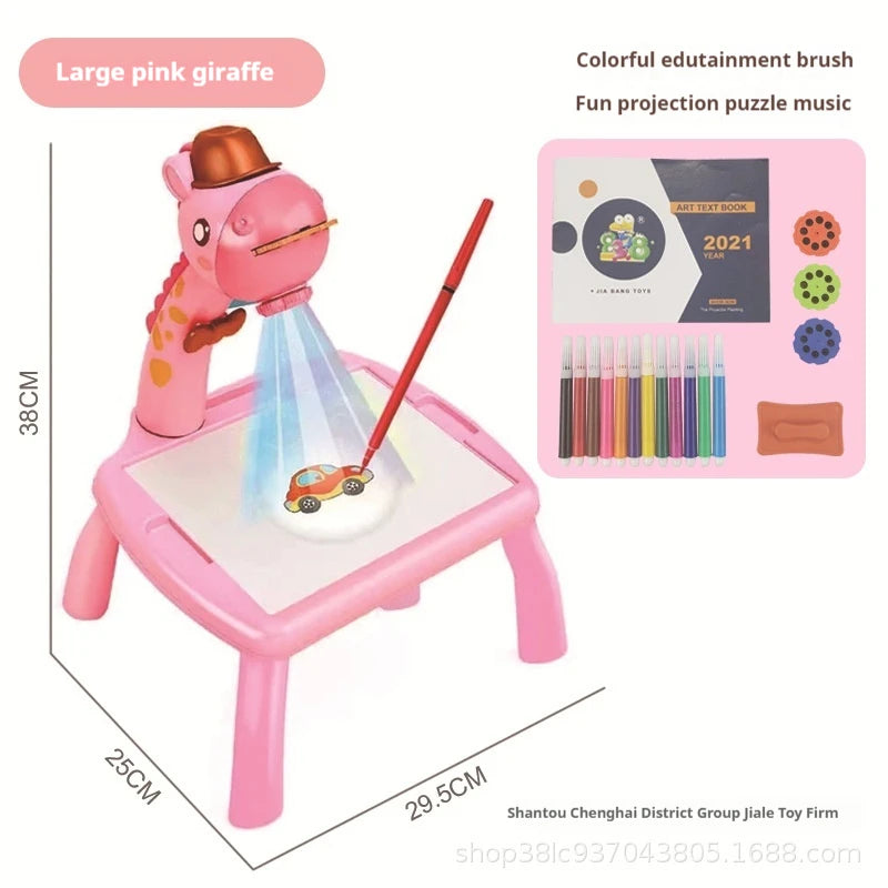 AccessOfJoy Kids' 3-in-1 LED Projector Drawing Table