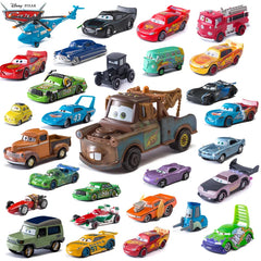 Cars Disney Pixar Lightning McQueen, Mater, Jackson Storm, The King 1:55 Metal Alloy Car Model Toy Gift for Kids
