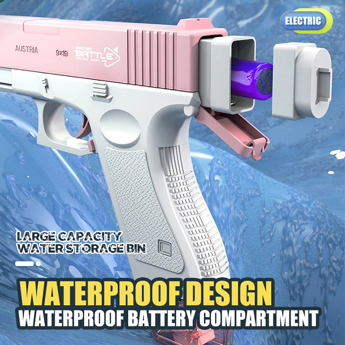Rechargeable Electric High-Pressure Water Gun for Kids & Adults