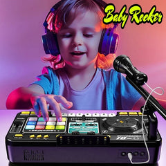 Kids DJ Mixer Music Toy with Microphone & LED Lights