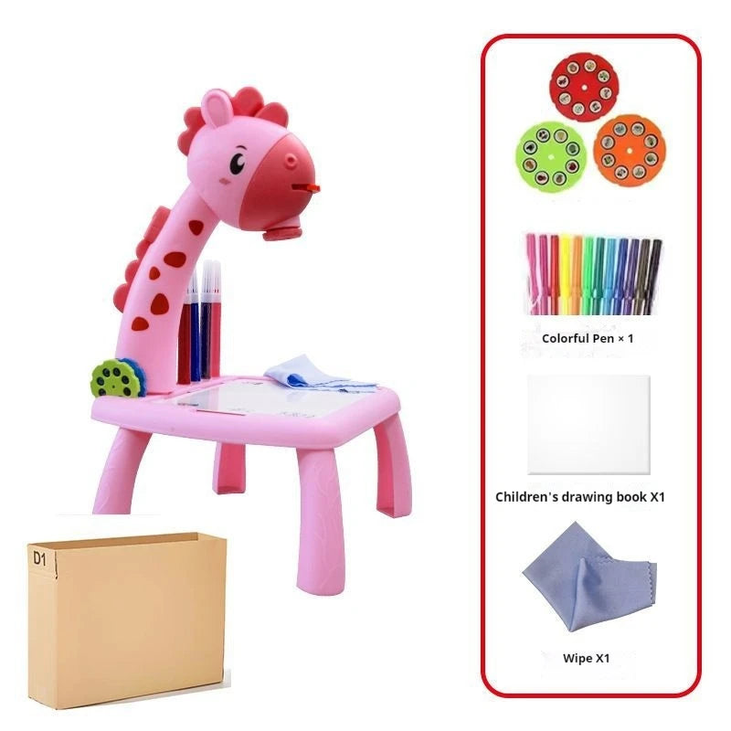 AccessOfJoy Kids' 3-in-1 LED Projector Drawing Table