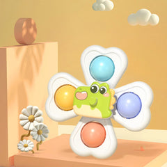 3-in-1 Suction Cup Spinning Top Toy