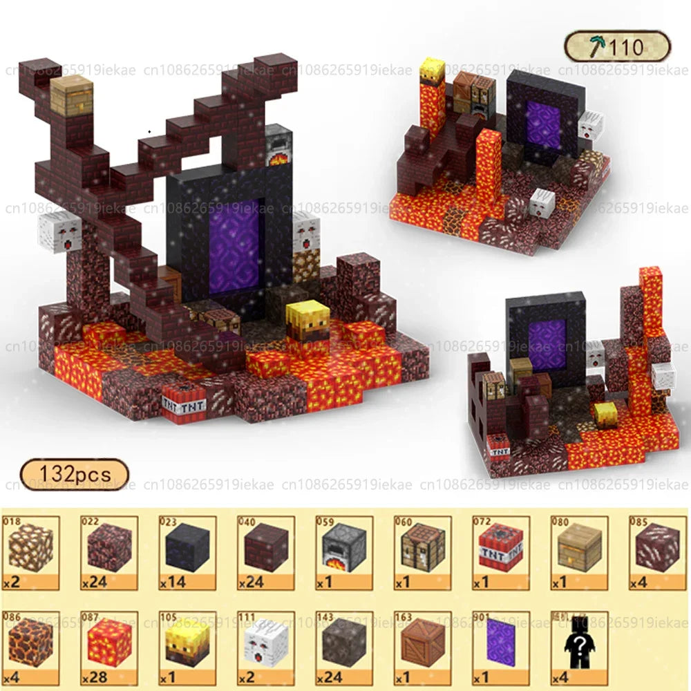 Magnetic Building Blocks Mine World Magnet Cube Set