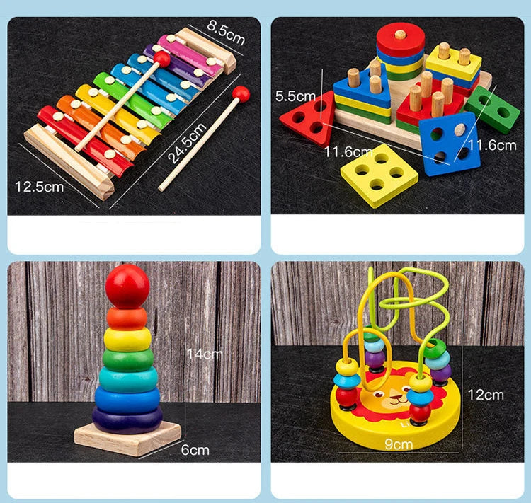 9-in-1 Wooden Musical Toy Set for Toddlers