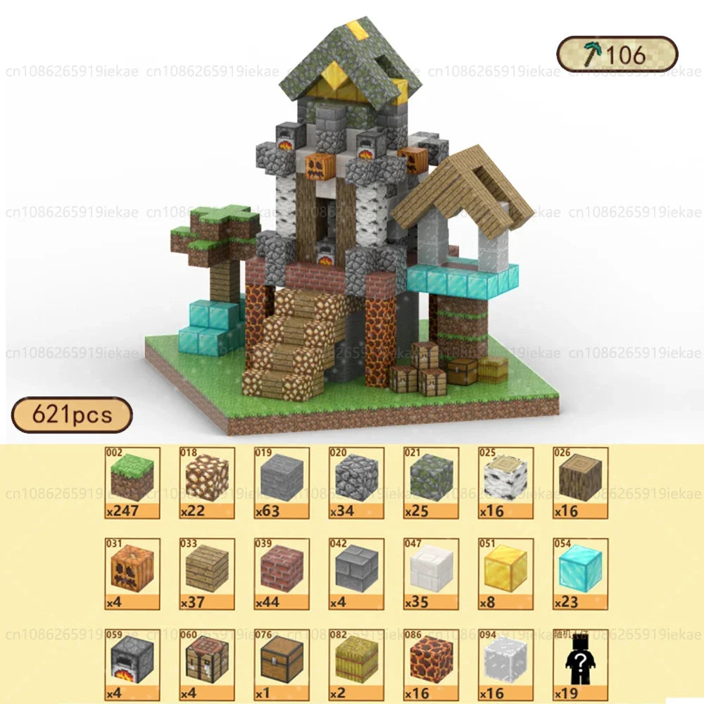 Magnetic Building Blocks Mine World Magnet Cube Set