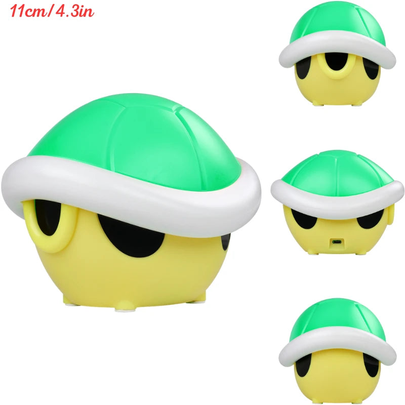 Anime Mario Bros Figure Toys Question Mark Block, Super Star, Mushroom, Koopa Troopa LED USB Rechargeable Table Lamp Model Gift
