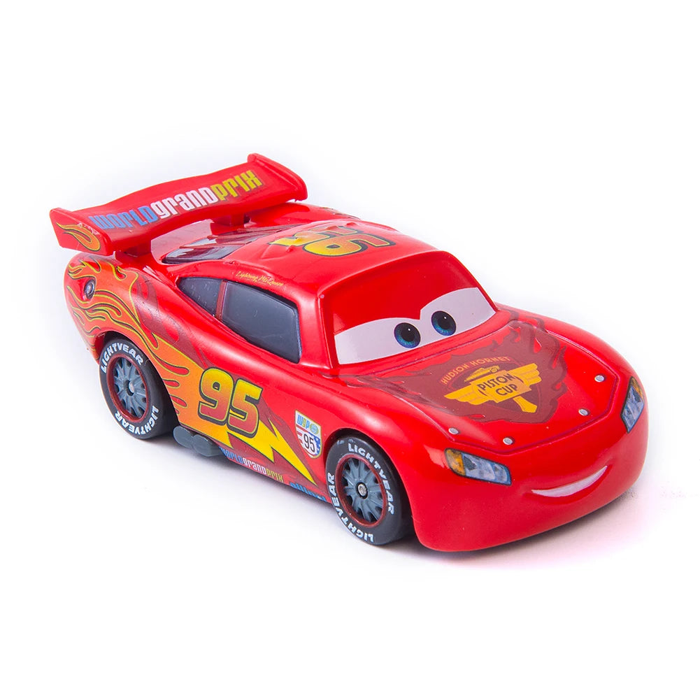 Cars Disney Pixar Lightning McQueen, Mater, Jackson Storm, The King 1:55 Metal Alloy Car Model Toy Gift for Kids