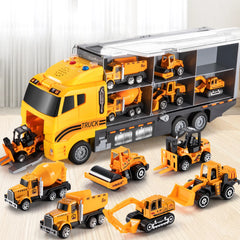 Kids Transport Truck & Fire Car Model Set