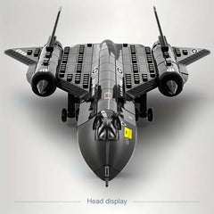 Military SR-71 Blackbird Reconnaissance Aircraft Space Building Blocks
