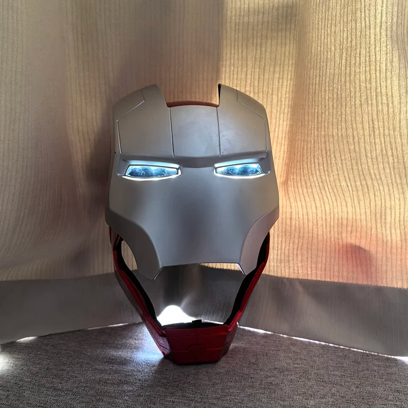 Marvel Avengers Iron Man Helmet 1:1 Cosplay LED Light Mask Model Action Figure Gift for Kids & Adults
