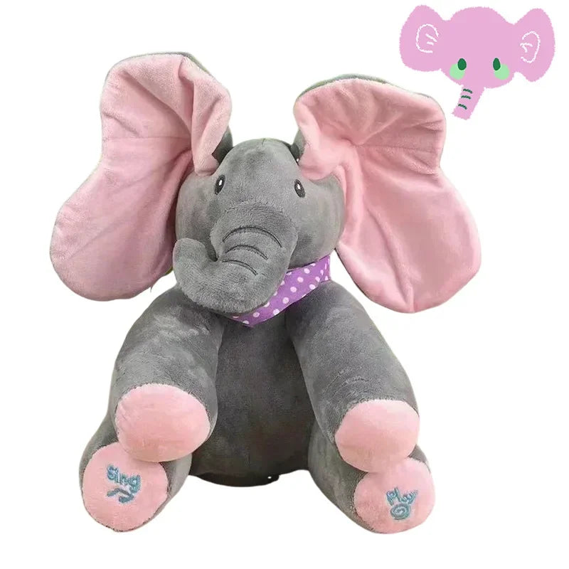 11.8" Interactive Plush Elephant Toy