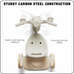 UBRAVOO Foldable Baby Tricycle with Pedals & Shock-Absorbing PU Wheels