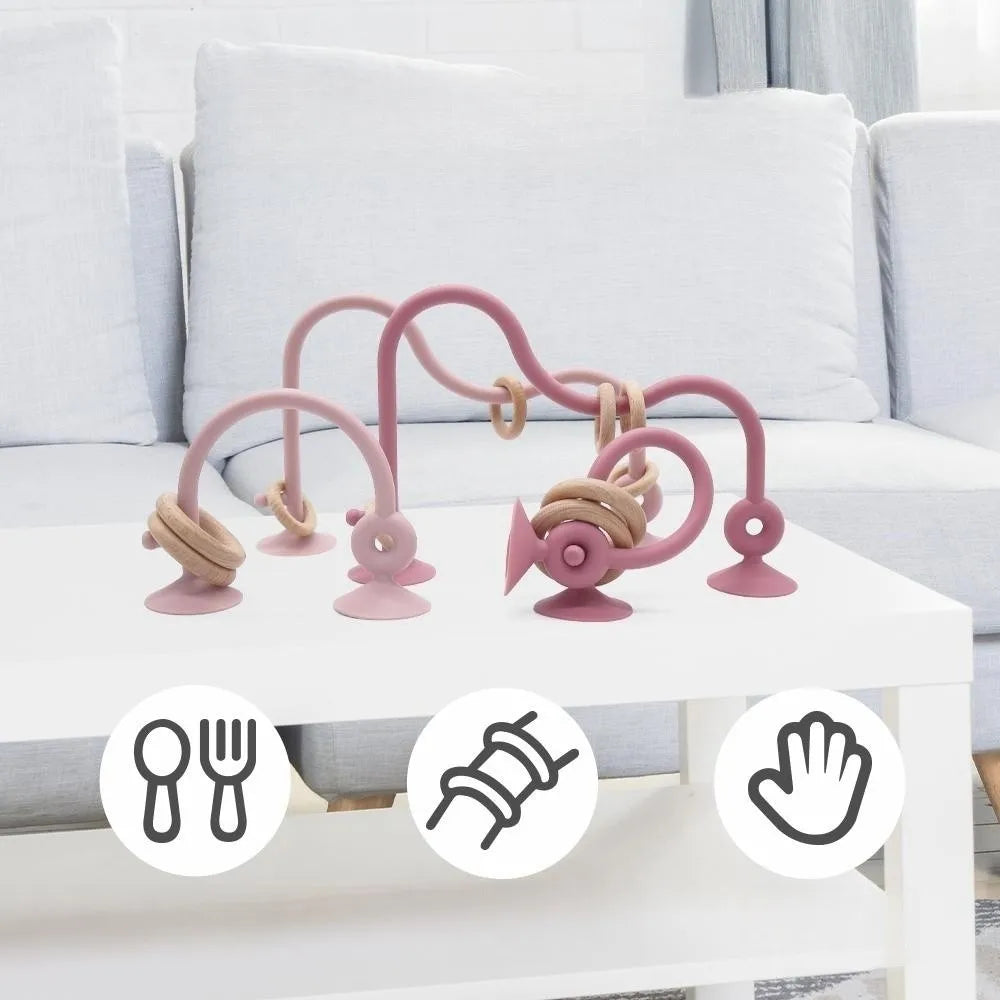 Newborn Wood & Silicone Teether Ring