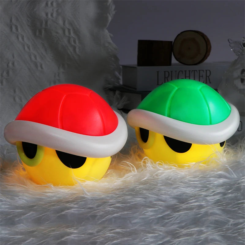 Anime Mario Bros Figure Toys Question Mark Block, Super Star, Mushroom, Koopa Troopa LED USB Rechargeable Table Lamp Model Gift
