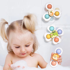 3-in-1 Suction Cup Spinning Top Toy