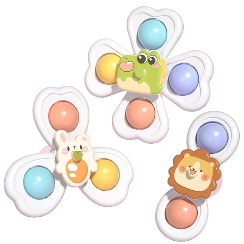 3-in-1 Suction Cup Spinning Top Toy