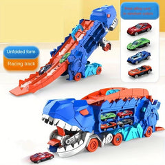 Transforming Dinosaur Truck with Race Track