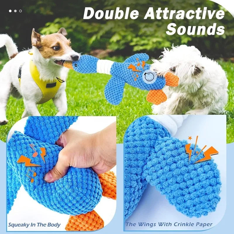 Indestructible Chew-Proof Squeaky Toy for Aggressive Cats & Dogs – Plush Pet Doll