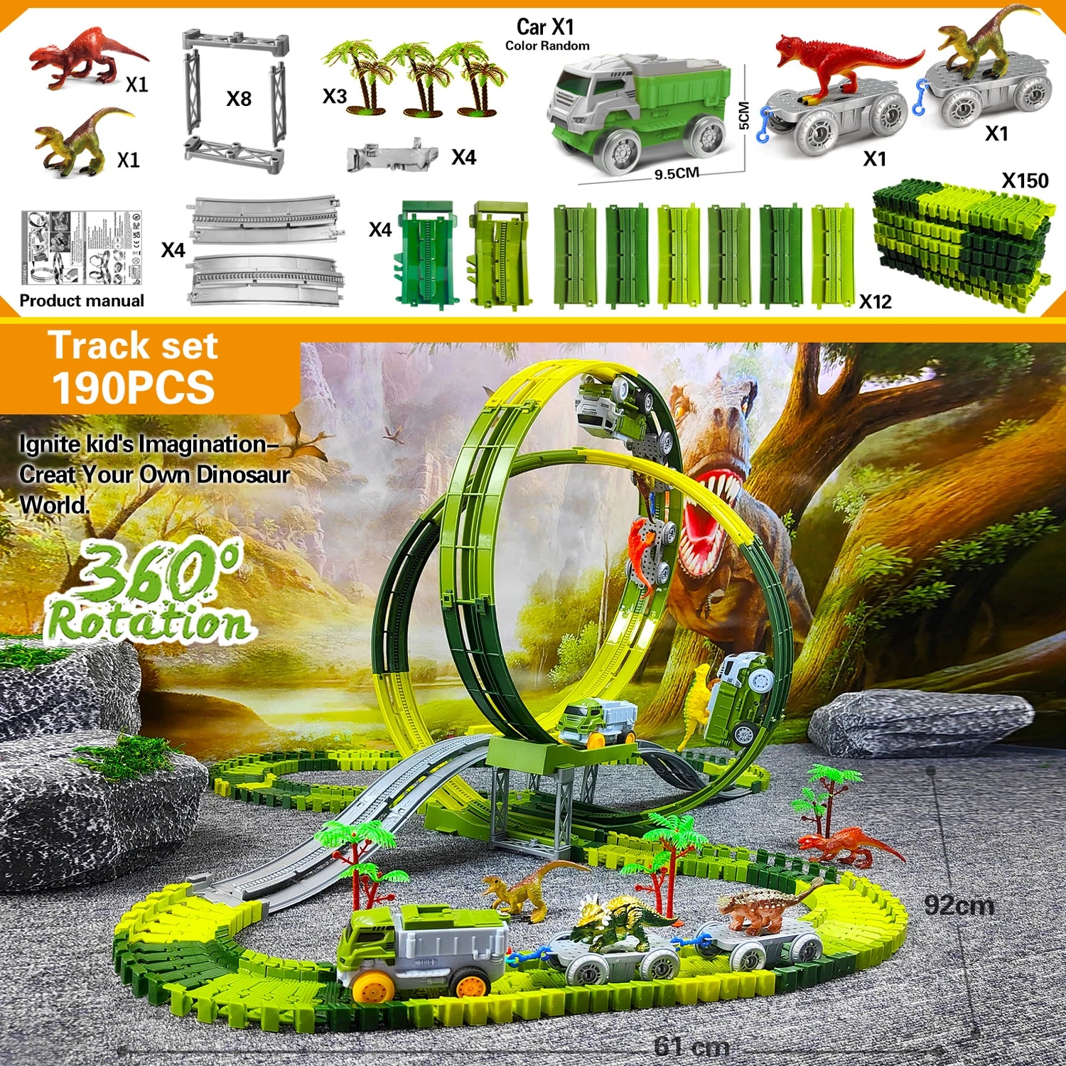 Electric Magic Climbing Track Car Toy Set