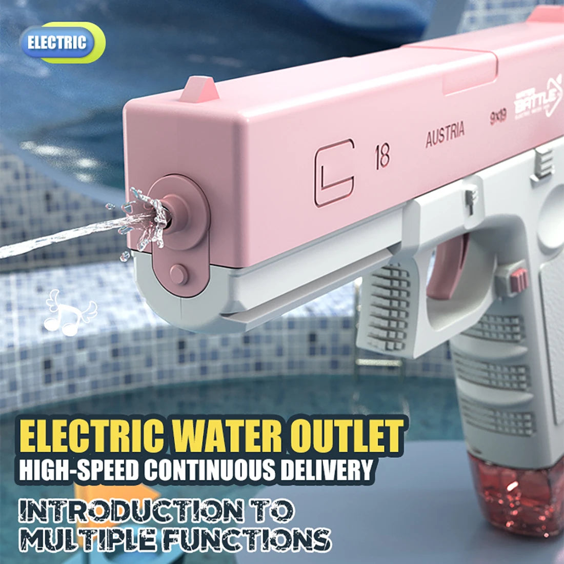 Rechargeable Electric High-Pressure Water Gun for Kids & Adults